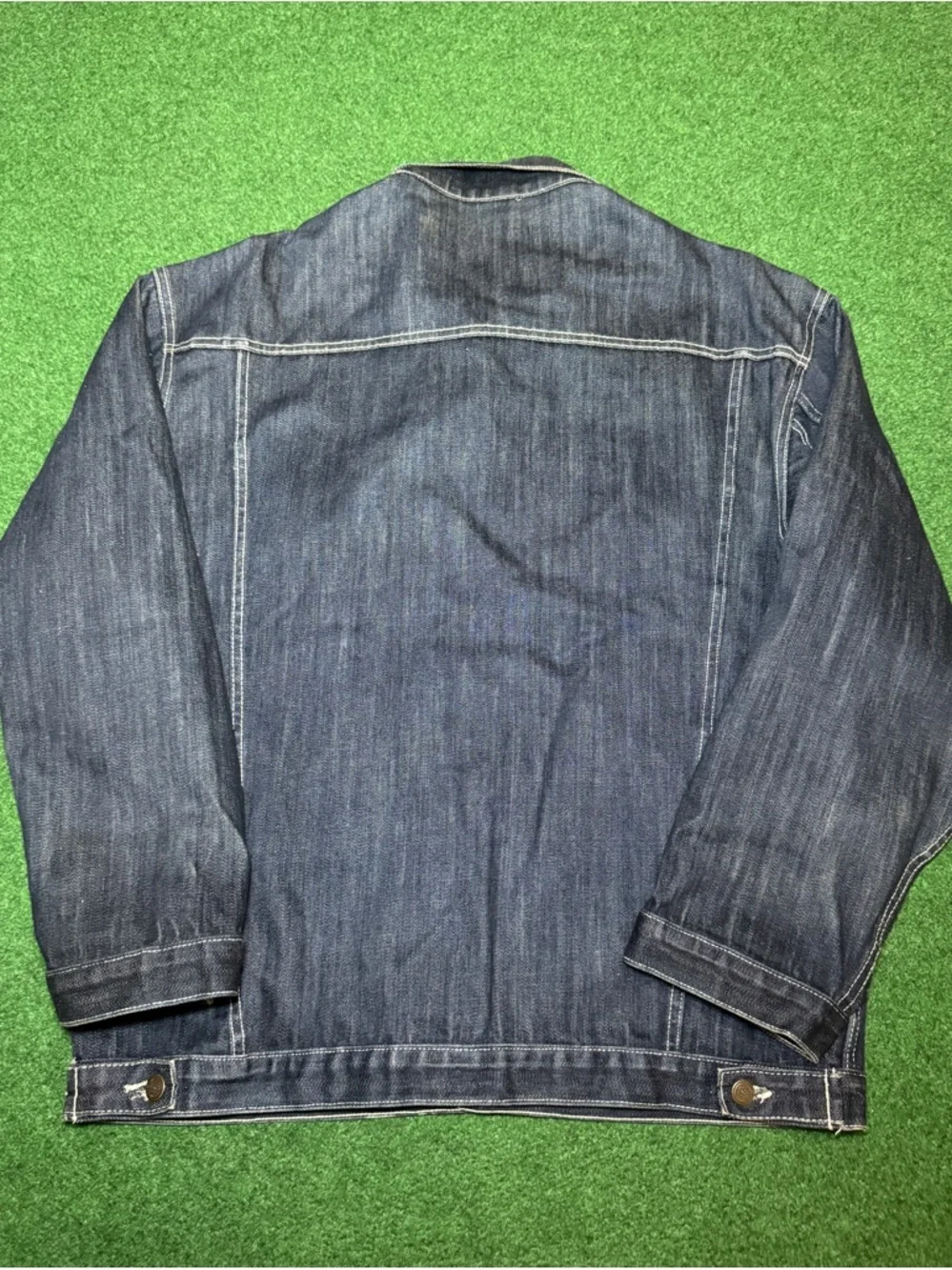 Denim Jacket XXL Baggy Hip Hop 90s Y2K Dark Wash Jean Jacket